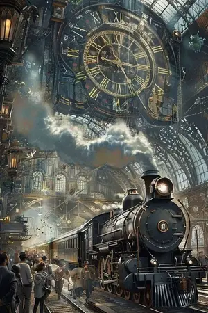 ปกนิยาย รถไฟเวลาและอวกาศ