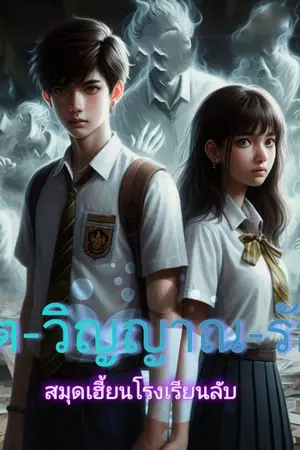 ปกนิยาย จิต-วิญญาณ-รัก : สมุดเฮี้ยนโรงเรียนลับ