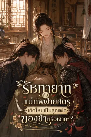 ปกนิยาย รัชทายาทกับแม่ทัพฝ่ายศัตรูเกิดใหม่เป็นลูกแฝดของข้าหรือเจ้าคะ?
