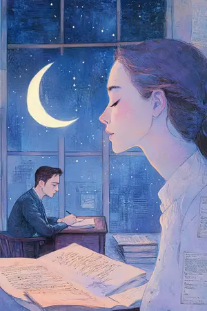 ปกนิยาย นักเขียนหนุ่มผู้หลงรักตัวละคร
