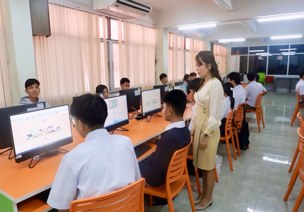 ภาพบรรยากาศการเรียนการสอนของครูออย