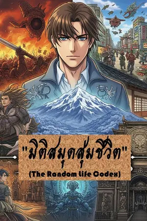 ปกนิยาย "มิติสมุดสุ่มชีวิต" (The Random Life Codex)