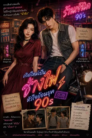 ปกนิยาย เกิดใหม่เป็นช่างไฟหัวใจย้อนยุค(90s)