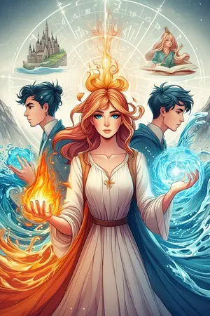 ปกนิยาย นครเวทย์มนตร์และการค้นพบพลังแห่งธาตุ