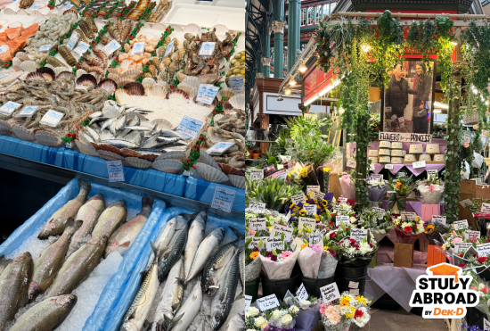 ร้านขายอาหารทะเล & ร้านขายดอกไม้ใน Kirkgate Market