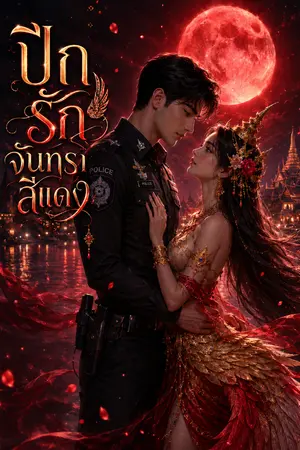 ปกนิยาย ปีกรักจันทราสีแดง