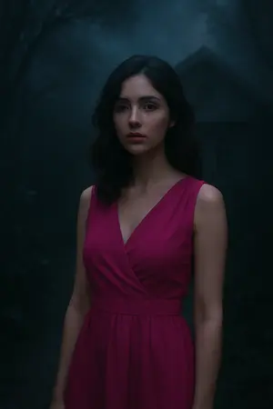 ปกนิยาย เธอในชุดสีบานเย็น