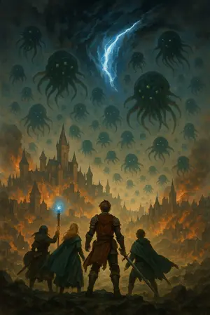 ปกนิยาย ดาบ เวทมนตร์ และสงครามจักรวาล