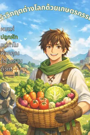 ปกนิยาย ผ่าวิกฤตต่างโลกด้วยเกษตรกรรม: ผมแค่ปลูกผักแต่ทำไมพวกคุณต้องกราบด้วย! (Rooted in Another World)