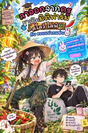 ปกนิยาย ลาออกจากครู มาเปิดมิติฟาร์มสโลว์ไลฟ์กับระบบปากแซ่บ
