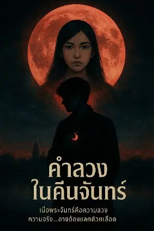 ปกนิยาย คำลวงในคืนจันทร์