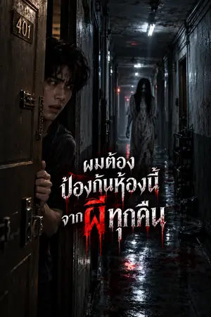 ปกนิยาย ผมต้องป้องกันห้องนี้จากผีทุกคืน