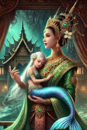 ปกนิยาย นางยักษ์เกิดใหม่ชาตินี้ข้าขอนางเงือกของท่านแล้วกัน( ปกชั่วคราว)