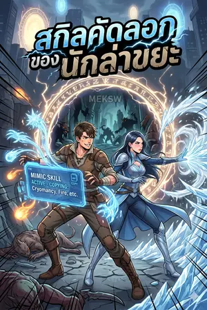 ปกนิยาย สกิลคัดลอกของนักล่าขยะ