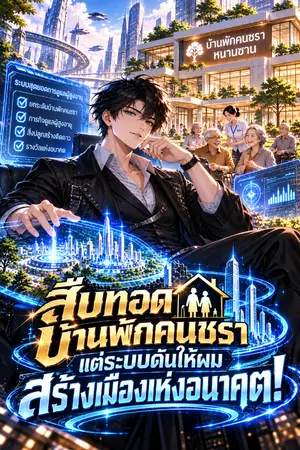 ปกนิยาย สืบทอดบ้านพักคนชรา แต่ระบบดันให้ผมสร้างเมืองแห่งอนาคต!