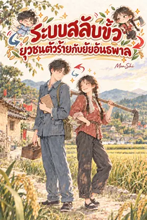 ปกนิยาย ระบบสลับขั้ว ยุวชนตัวร้ายกับยัยอันธพาล