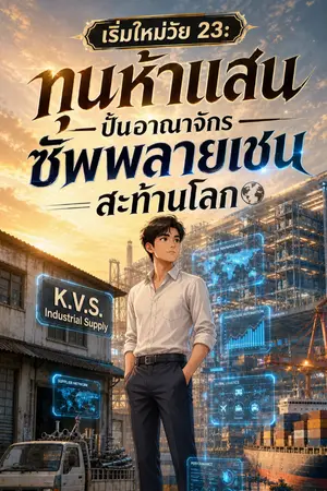ปกนิยาย เริ่มใหม่วัย 23: ทุนห้าแสน ปั้นอาณาจักรซัพพลายเชนสะท้านโลก