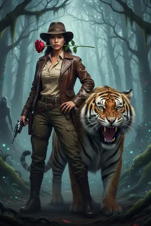 ปกนิยาย นางเสือสมิงยอดรัก