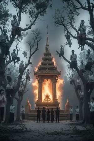 ปกนิยาย นั่งปรบมือบนกิ่งไม้เพียบ