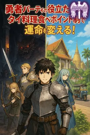 ปกนิยาย นักรบไร้ค่าในปาร์ตี้ผู้กล้า กลับมาพลิกชะตาด้วยระบบกินอาหารไทยแลกแต้ม