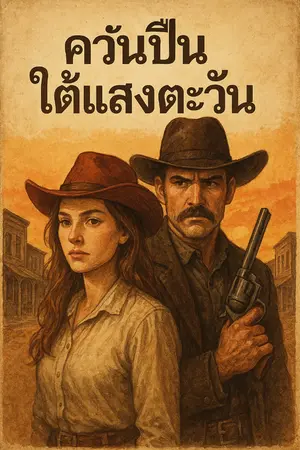 ปกนิยาย ควันปืน ใต้แสงตะวัน