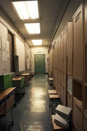 ปกนิยาย The Classrooms บันทึกของนักผจญภัยที่ไม่ทราบชื่อ อยู่ในสถานที่ที่ไม่คุ้นเคยที่อยู่คล้ายๆเหมือน Backroom's