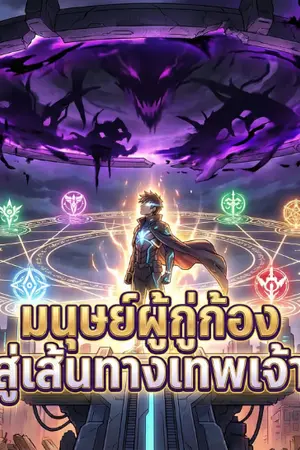 ปกนิยาย มนุษย์ผู้กู่ก้อง สู่เส้นทางเทพเจ้า