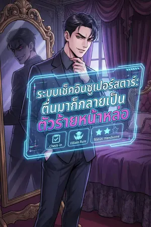 ปกนิยาย ระบบเช็คอินซูเปอร์สตาร์ตื่นมาก็กลายเป็นตัวร้ายหน้าหล่อ
