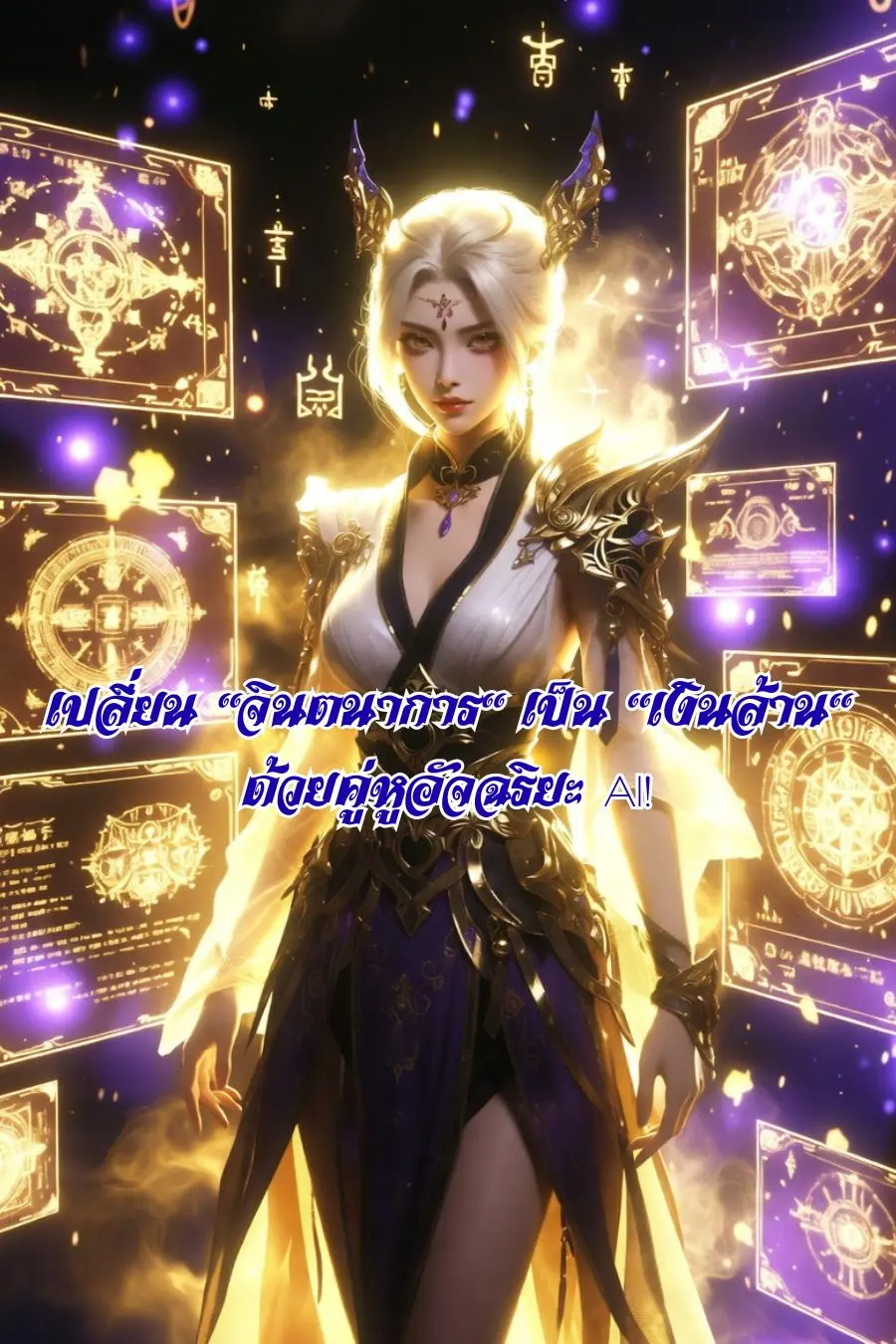 ปกนิยาย เปลี่ยน "จินตนาการ" เป็น "เงินล้าน" ด้วยคู่หูอัจฉริยะ AI!