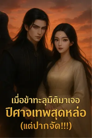 ปกนิยาย เมื่อข้าทะลุมิติมาเจอปีศาจเทพสุดหล่อ (แต่ปากจัด!)