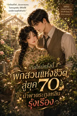ปกนิยาย เกิดใหม่ครั้งนี้ พกสวนแห่งชีวิต สู่ยุค 70 นำพาตระกูลหลินรุ่งเรือง