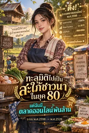 ปกนิยาย ทะลุมิติไปเป็นสะใภ้ชาวนาในยุค 80 แต่ฉันมีตลาดออนไลน์พันล้าน