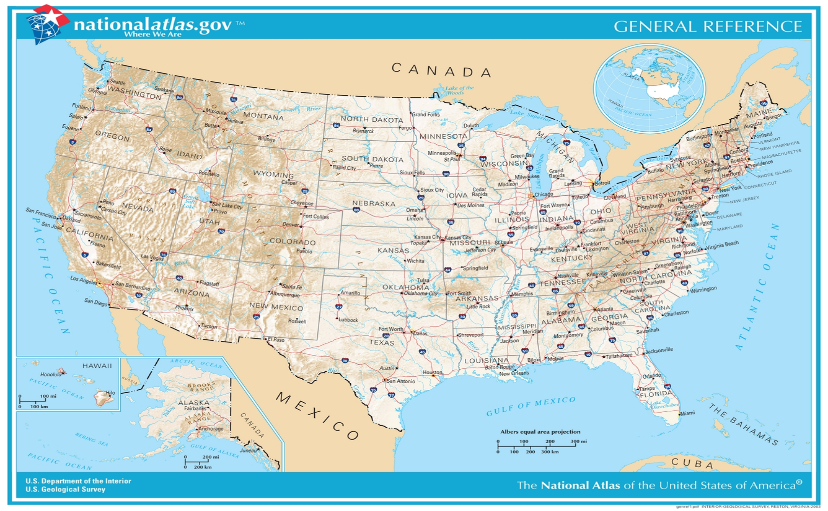 Image: General Reference Printable Map