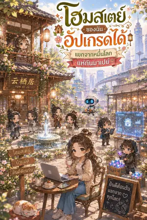 ปกนิยาย โฮมสเตย์ของฉันอัปเกรดได้ แขกจากหมื่นโลกแห่กันมาเปย์