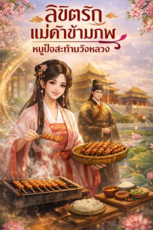 ปกนิยาย ลิขิตรักแม่ค้าข้ามภพ: หมูปิ้งสะท้านวังหลวง