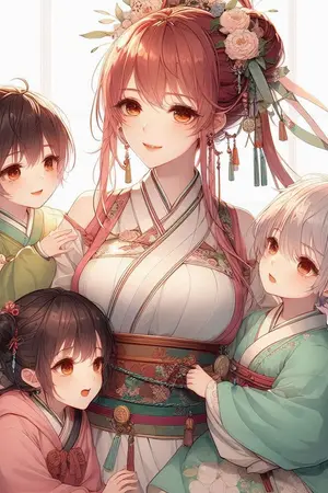 ปกนิยาย ทะลุมิติมาเป็นแม่ลูกสาม