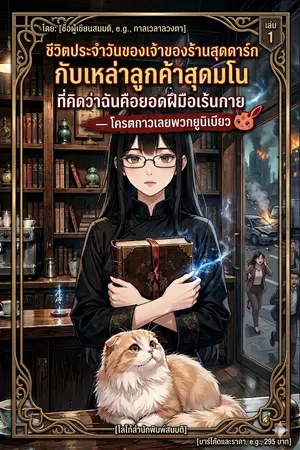 ปกนิยาย ชีวิตประจำวันของเจ้าของร้านสุดดาร์ก กับเหล่าลูกค้าต่างโลกสุดมโน ที่คิดว่าฉันคือยอดฝีมือเร้นกาย โคตรกาวเลยพวกจูนิเบียว!