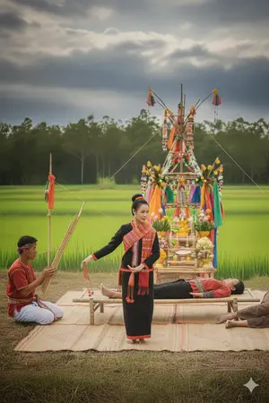 ปกนิยาย เสียงรำรักษาใจ