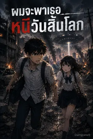 ปกนิยาย ผมจะพาเธอหนีวันสิ้นโลก