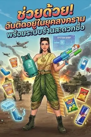 ปกนิยาย ช่วยด้วย! ฉันติดอยู่ในยุคสงครามพร้อมระบบร้านสะดวกซื้อ