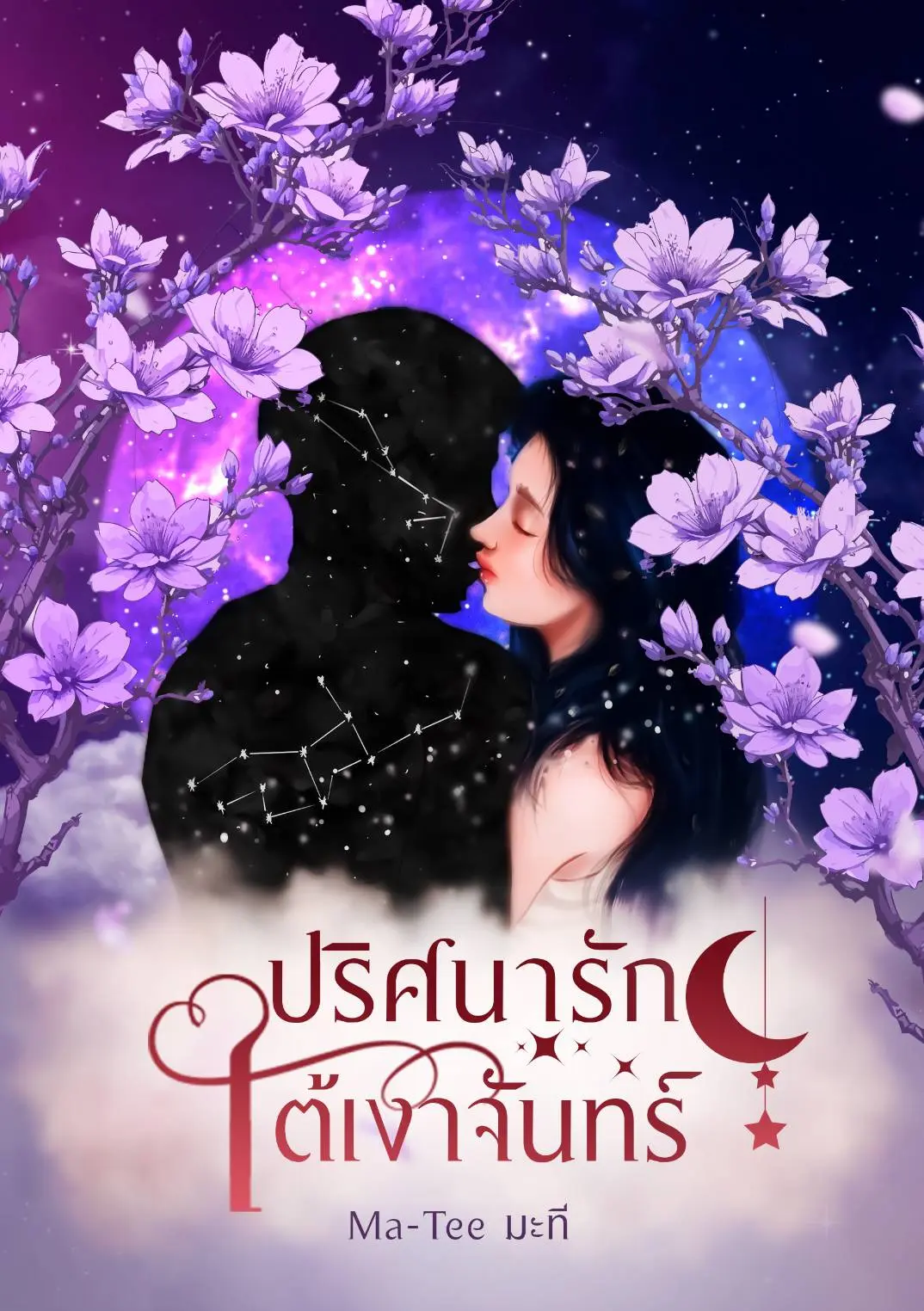 ปกนิยาย ปริศนารักใต้เงาจันทร์