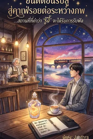 ปกนิยาย ยินดีต้อนรับสู่คาเฟ่รอยต่อระหว่างภพ... สถานที่ที่คำว่า 'รู้งี้' จะได้รับการรับฟัง