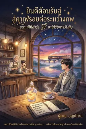 ปกนิยาย ยินดีต้อนรับสู่คาเฟ่รอยต่อระหว่างภพ... สถานที่ที่คำว่า 'รู้งี้' จะได้รับการรับฟัง