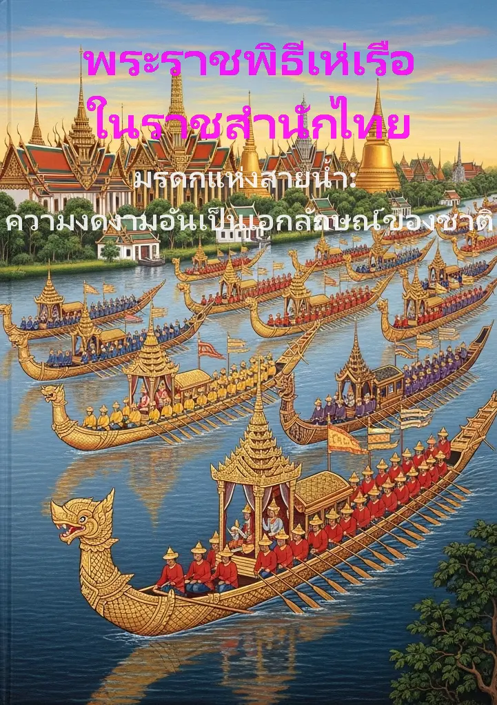 ปกนิยาย พระราชพิธีเห่เรือในราชสำนักไทย: มรดกแห่งสายน้ำที่ไม่มีวันจาง