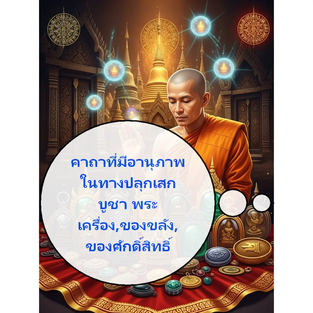 ปกนิยาย คาถาที่มีอานุภาพในทางปลุกเสกพระบูชา พระเครื่อง,ของขลัง,ของศักดิ์สิทธิ์