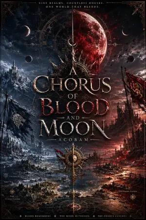 ปกนิยาย บทเพลงประสานเลือดและจันทรา