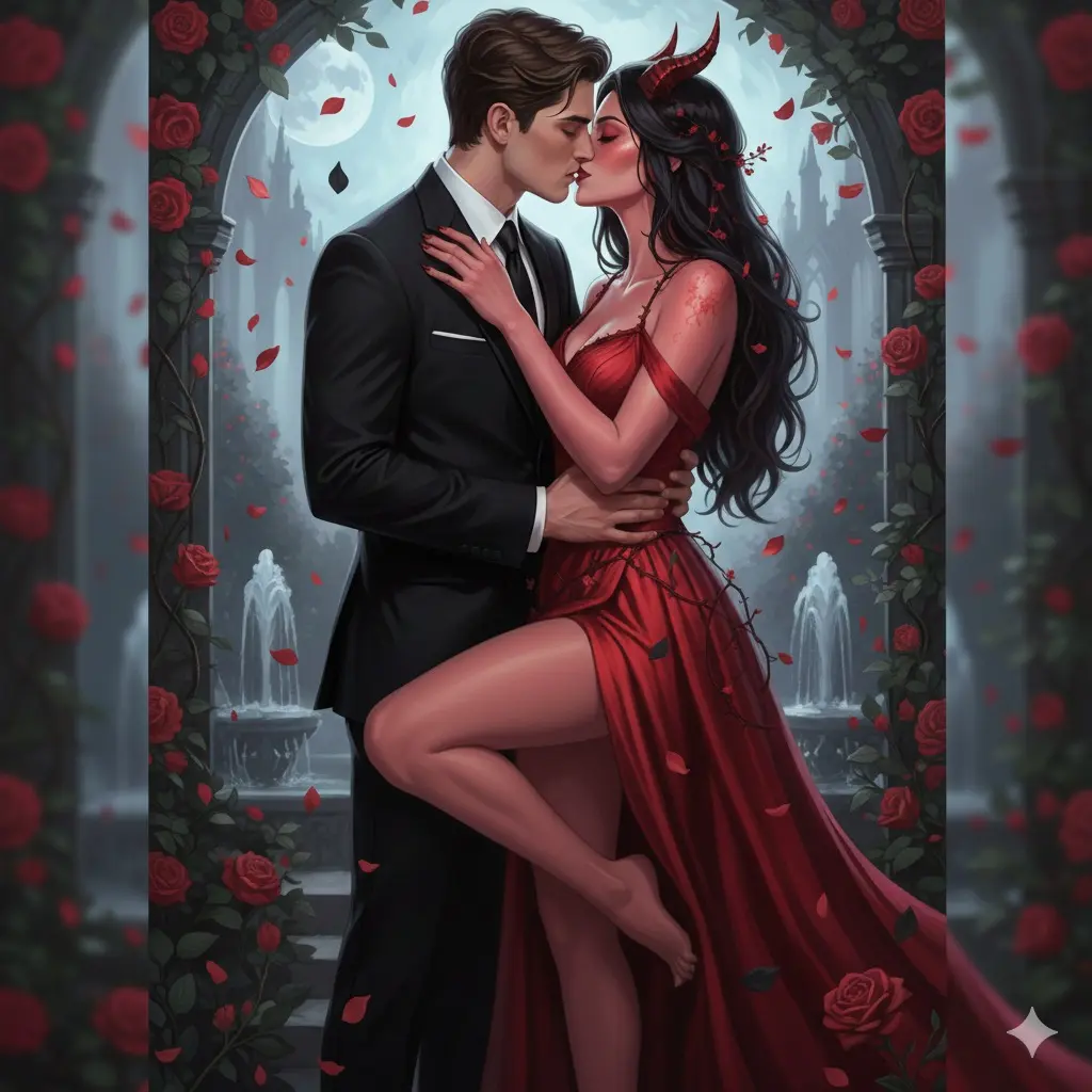 ปกนิยาย พันธนาการรัก ปีศาจสาว