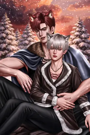 ปกนิยาย โอเมก้าในหมู่บ้านหมาป่า #ไฮบริด (Omegaverse)