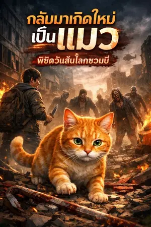 ปกนิยาย กลับมาเกิดใหม่เป็นแมวพิชิตวันสิ้นโลกซอมบี้