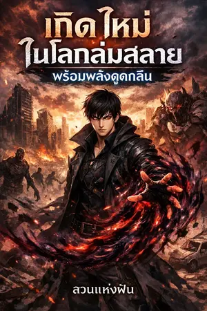 ปกนิยาย เกิดใหม่ในโลกล่มสลาย พร้อมพลังดูดกลืน